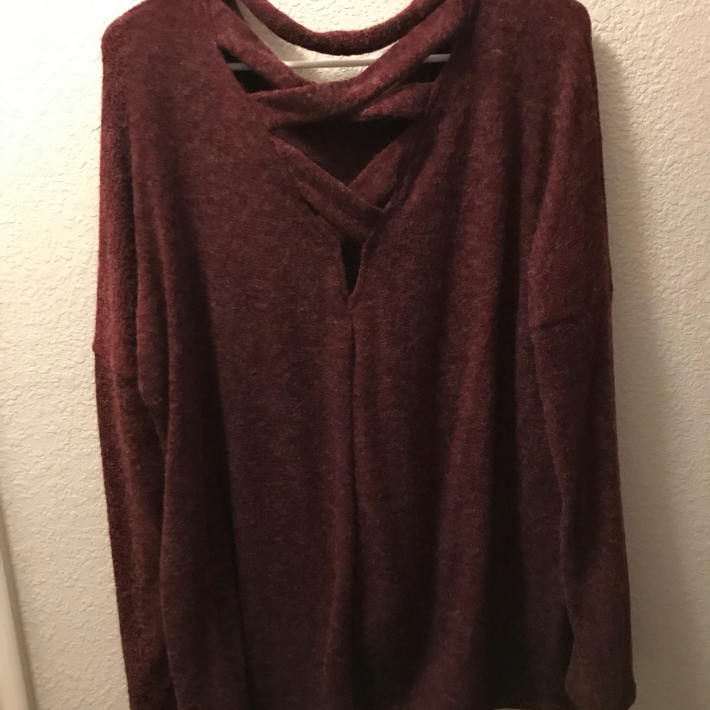 Wine Colored Sweater
